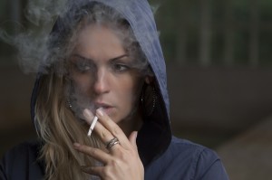 Smoking girl